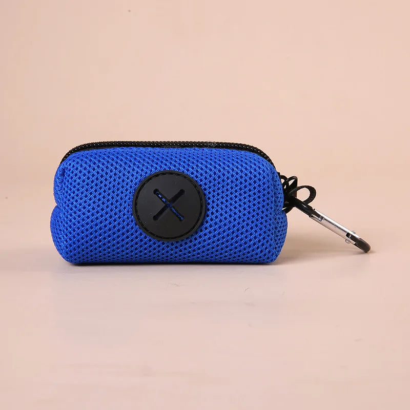 Canvas Dog Poop Bag Holder, Outdoor Pet Waste Bag Dispenser with Carabiner Clip