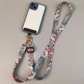 Mobile Phone Clip Antilost Retro Pattern Strap Crossbody Long Straps Adjustment Length Hanging Universal Neck