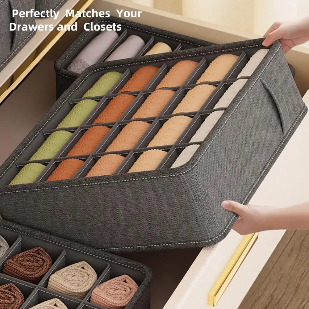Closet Underwear Organizer Box Drawer Fabric Foldable Cabinet Storage Boxes