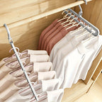 Plastic 9-Hole Foldable Hangers, Heavy Duty Space Saving Clothes Organizer For Room