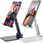 Cell Phone Stand, Adjustable Angle Height Phone Stand for Desk, Fully Foldable/Portable Phone Holder,