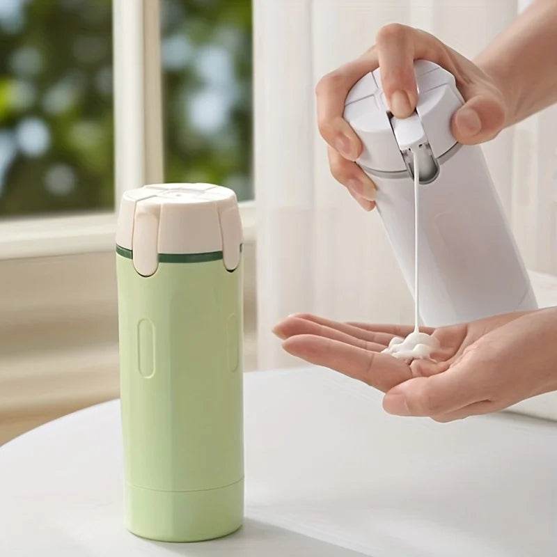 4-in-1 Emulsion Dispenser Bottle, Travel Minimalist with Labels, Toiletry Container