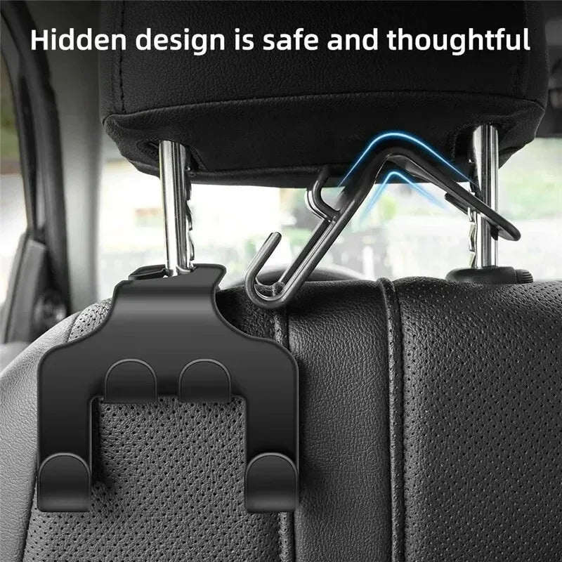 Car Headrest Hooks with Phone Holder