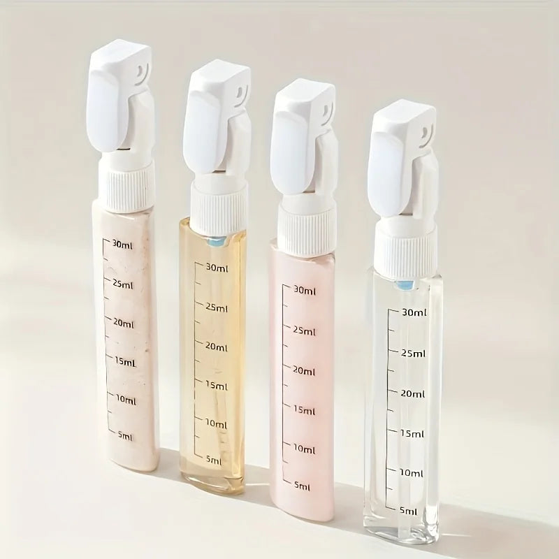 4-in-1 Emulsion Dispenser Bottle, Travel Minimalist with Labels, Toiletry Container