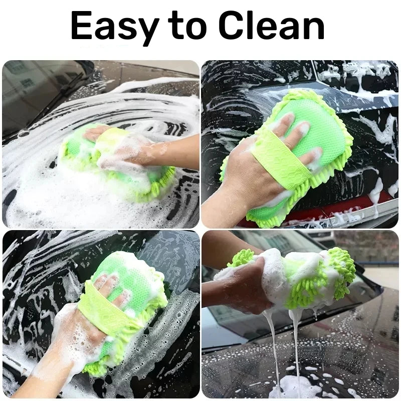 Microfiber Car Washer Sponge Cleaning Car Care Detailing Brushes Washing Towel Auto