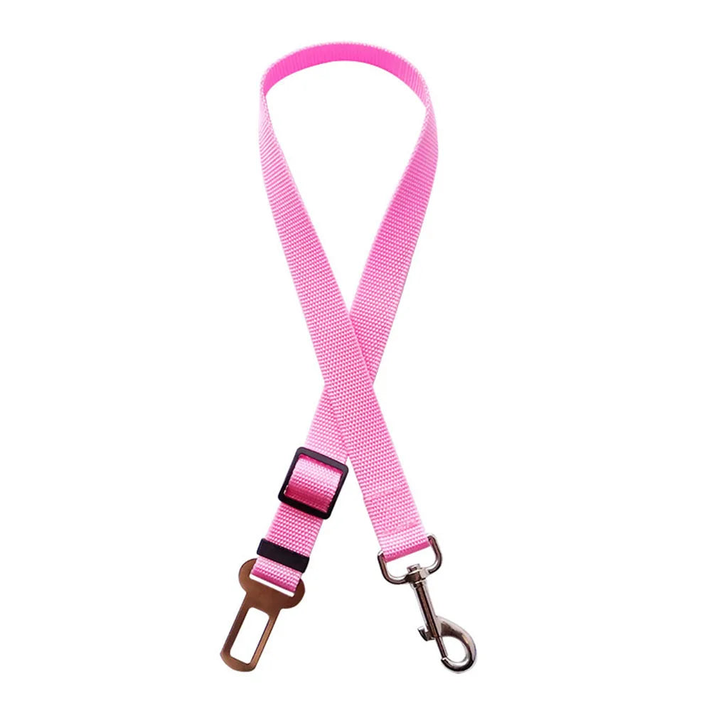 Adjustable Dog Car Seat Belt Harness for Dogs Nylon Reflective Cushioning Elasticity