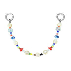 Multiple Chains DIY Mobile Phone Accessories Hook Sticker Phone Charm Lanyard Pendant for IPhone for Galaxy