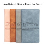 Car Registration Insurance Holder Leather Men Driving License Cover Auto Documents