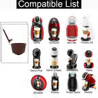 Fit For Dolce Gusto Coffee Filter Cup Reusable Capsule Filters With Spoon Brush