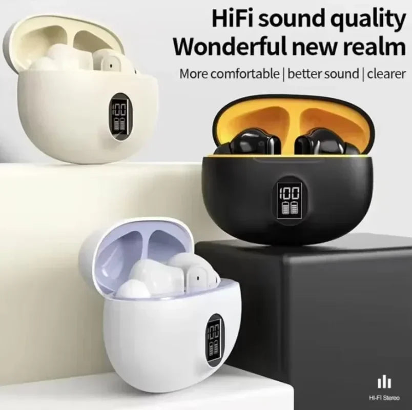 TWS Wireless Headphones Earphone Bluetooth-compatible 5.3 Waterproof Headset with Mic Earbuds For All