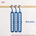 Plastic 9-Hole Foldable Hangers, Heavy Duty Space Saving Clothes Organizer For Room