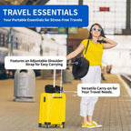Travel Neck Pillow with Fillable Clothing U-Shaped Pillowcase, Extra Storage Bag