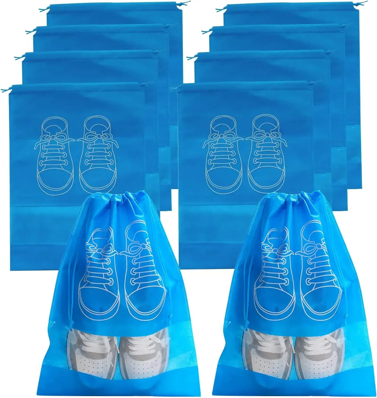 Drawstring Shoe Storage Bags — 5 or 10 Pack