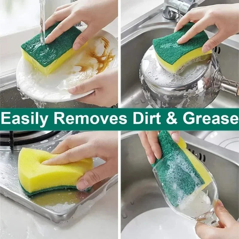 Reusable Double-Sided Cleaning Sponge Set