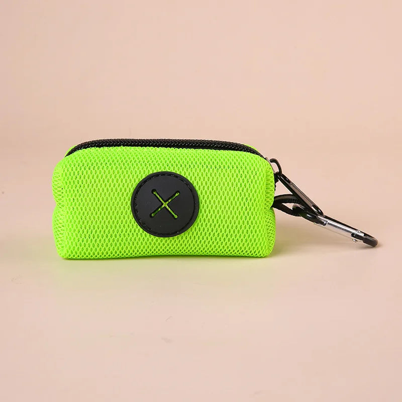 Canvas Dog Poop Bag Holder, Outdoor Pet Waste Bag Dispenser with Carabiner Clip