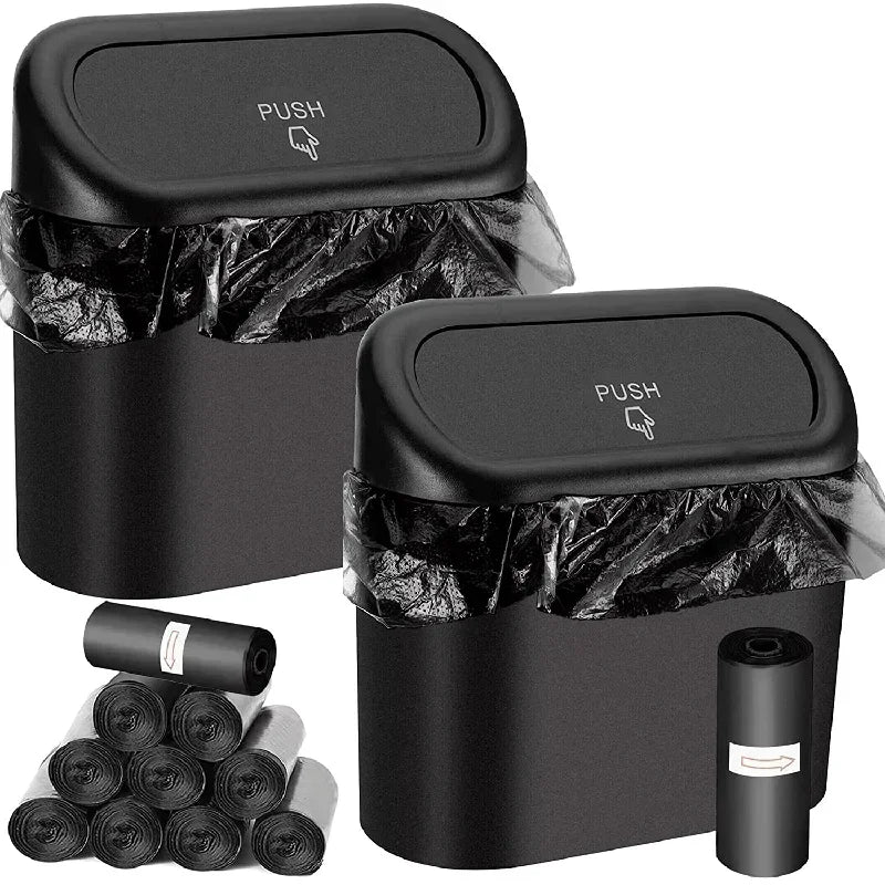 Car Trash Can (with Lid) Contains 60 (300) Garbage Bags, Small Car Can