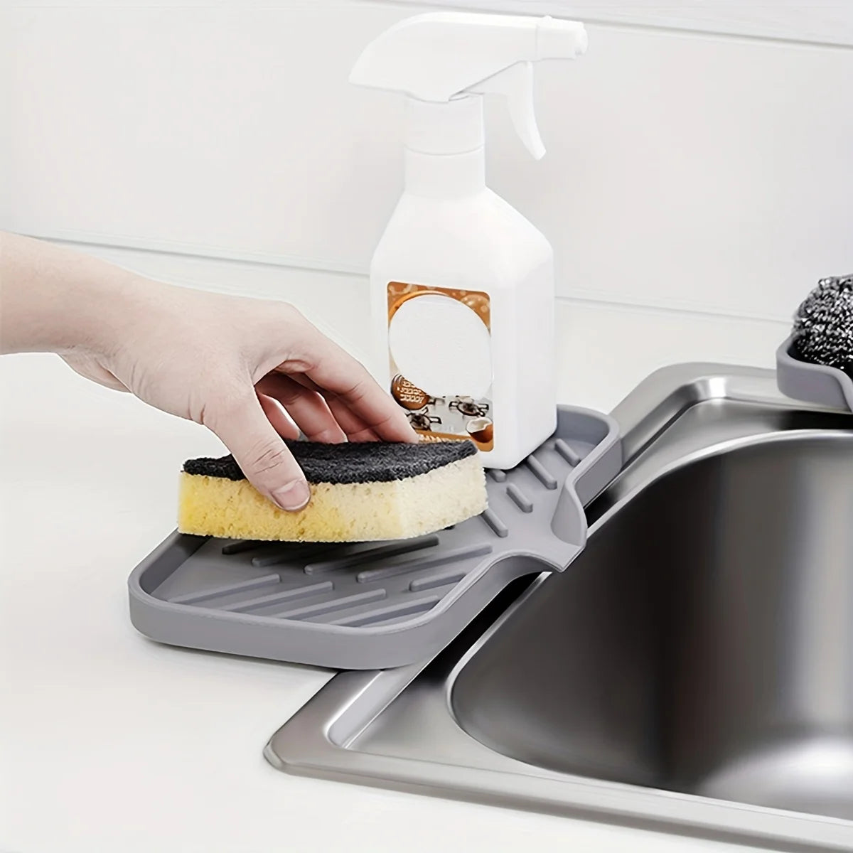 Silicone Draining Soap and Sponge Tray