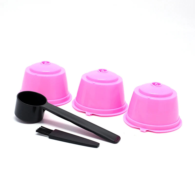 Fit For Dolce Gusto Coffee Filter Cup Reusable Capsule Filters With Spoon Brush