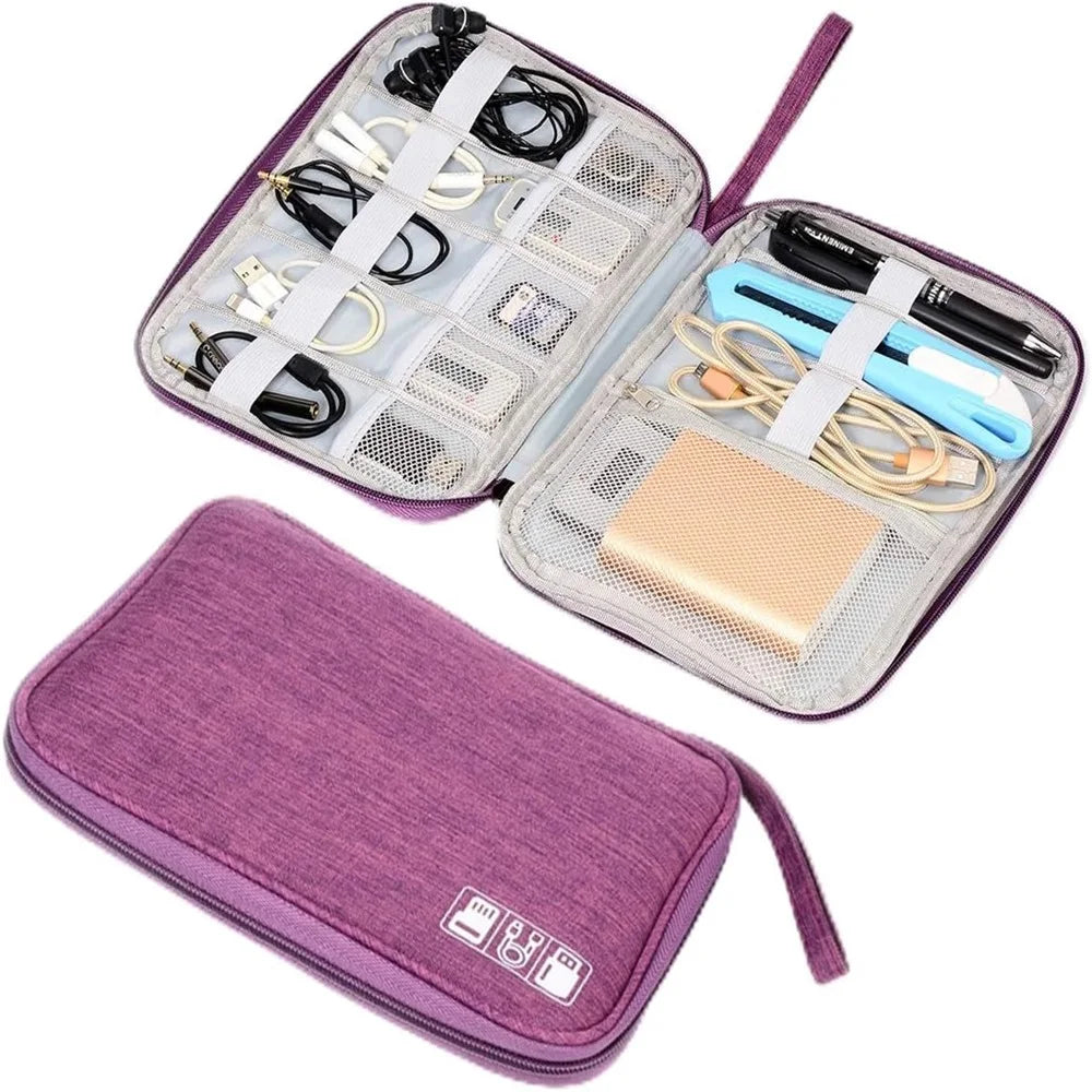 Electronics Organizer Bag Waterproof Carrying Pouch Travel Bag Universal Cable Storage