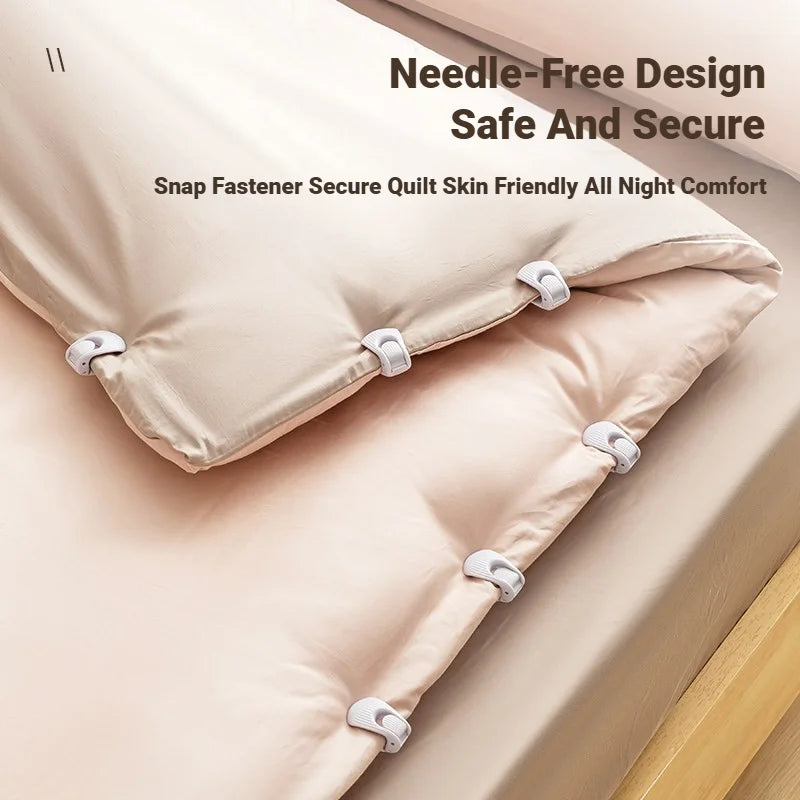 Pin-Free Duvet Cover Clips — Set of 6