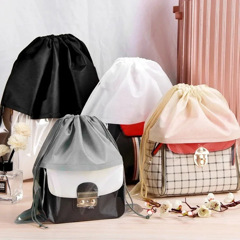 Dust Bag Handbag Moisture-proof Bundle Pocket Transparent Drawstring Storage Bag