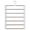 Multi-Layer Pants Hanger Space Saving Closet Organizer Foldable Trousers Clothes Rack