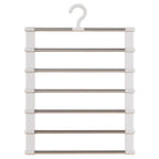 Multi-Layer Pants Hanger Space Saving Closet Organizer Foldable Trousers Clothes Rack