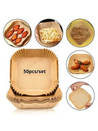 Air Fryer Disposable Paper Non-Stick Airfryer Baking Papers Round Liners Kitchen