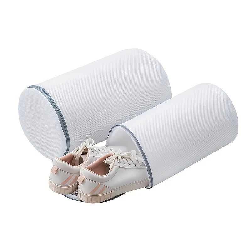 Versatile Shoe Washing Bag - Durable Mesh Laundry Bag for Sneakers, Running Shoes, Socks & Bras with Zipper