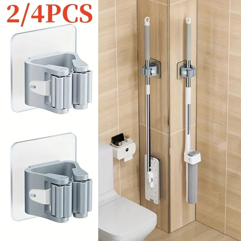 Self-Adhesive Mop and Broom Holders