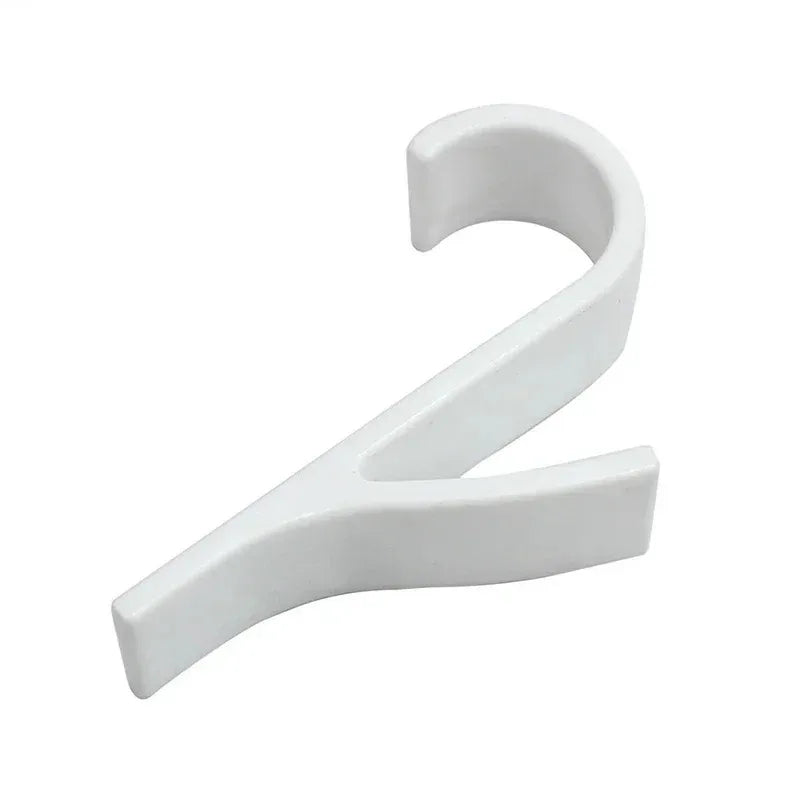 Kitchen Bathroom Hanger Clips Storage Racks White Clear Heated Towel Radiator Rail