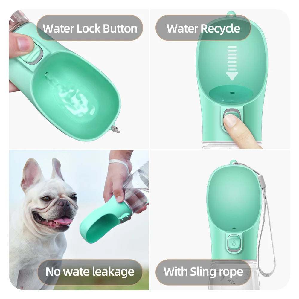 Portable Dog Water Bottle For Small Large Dogs Cat Outdoor Leakproof Walking Drinking