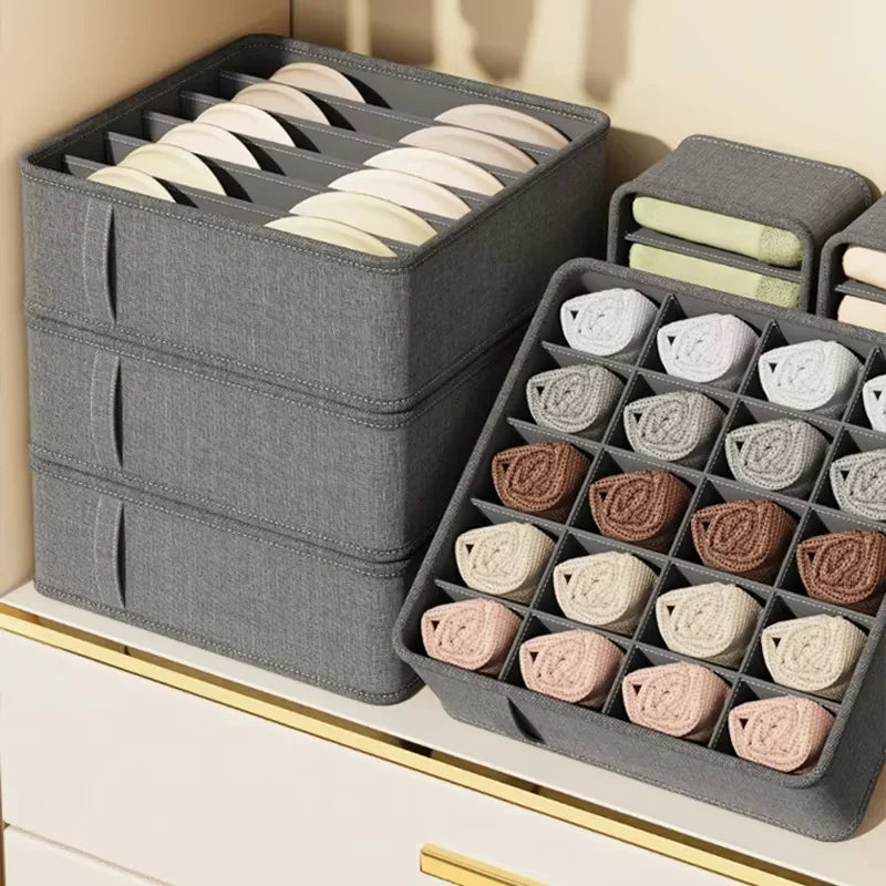 Closet Underwear Organizer Box Drawer Fabric Foldable Cabinet Storage Boxes