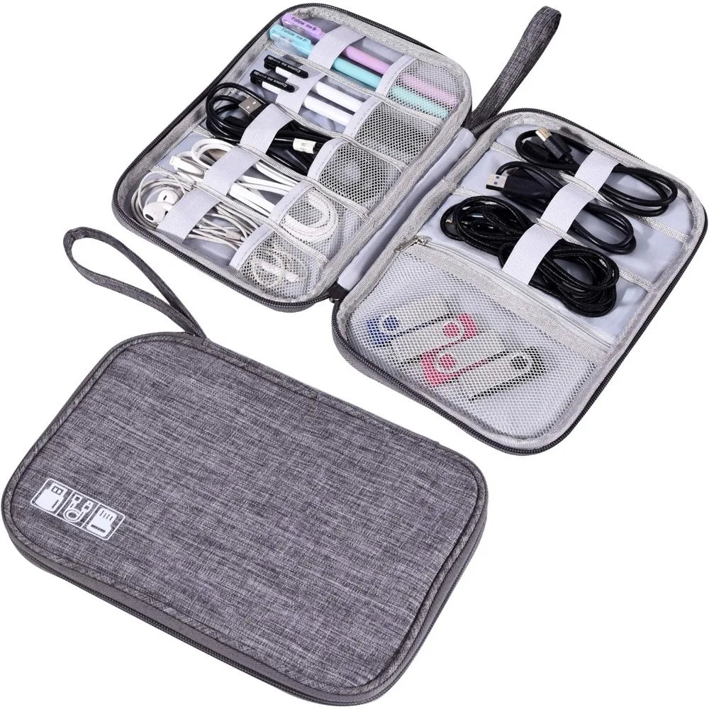 Electronics Organizer Bag Waterproof Carrying Pouch Travel Bag Universal Cable Storage