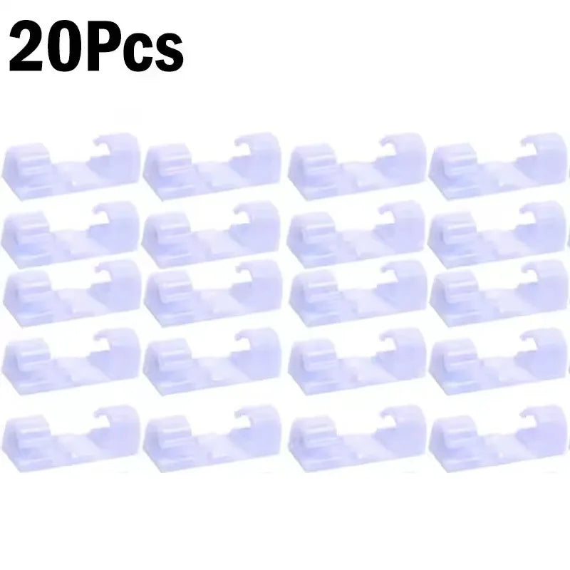 Cable Clips Organizer Drop Wire Holder Cord Management Self-Adhesive Manager Fixed