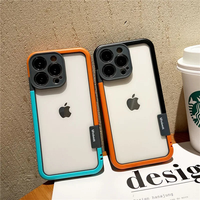 Shockproof Soft Silicone Frame Phone Case for iPhone 18 17 Pro Max 13 14 15 16 NoBack Heat Dissipation