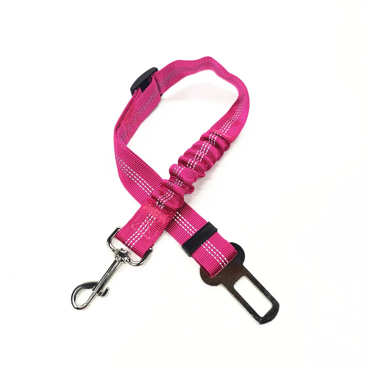 Adjustable Dog Car Seat Belt Harness for Dogs Nylon Reflective Cushioning Elasticity