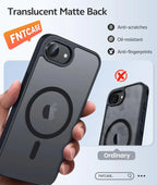 For iPhone 17e/16e Phone Case with Magnetic Translucent Matte Cases with [Screen Protector] Shockproof