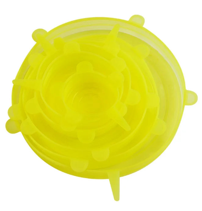 Food Grade Silicone Preservation Cover Reusable Airtight Universal Dish Stretch Round