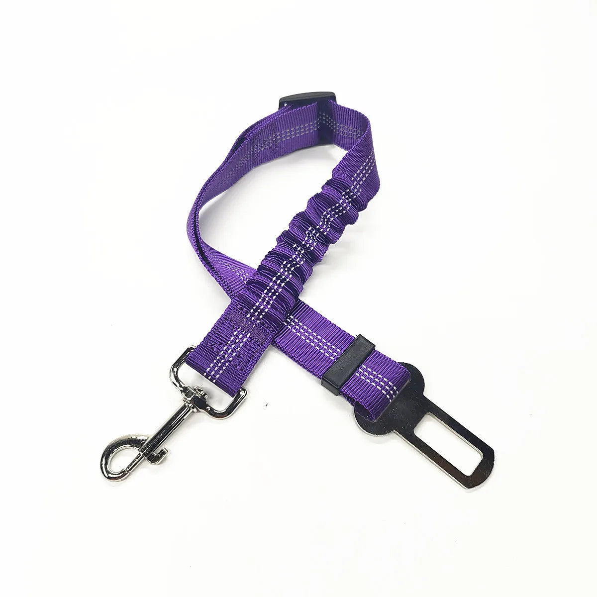 Adjustable Dog Car Seat Belt Harness for Dogs Nylon Reflective Cushioning Elasticity