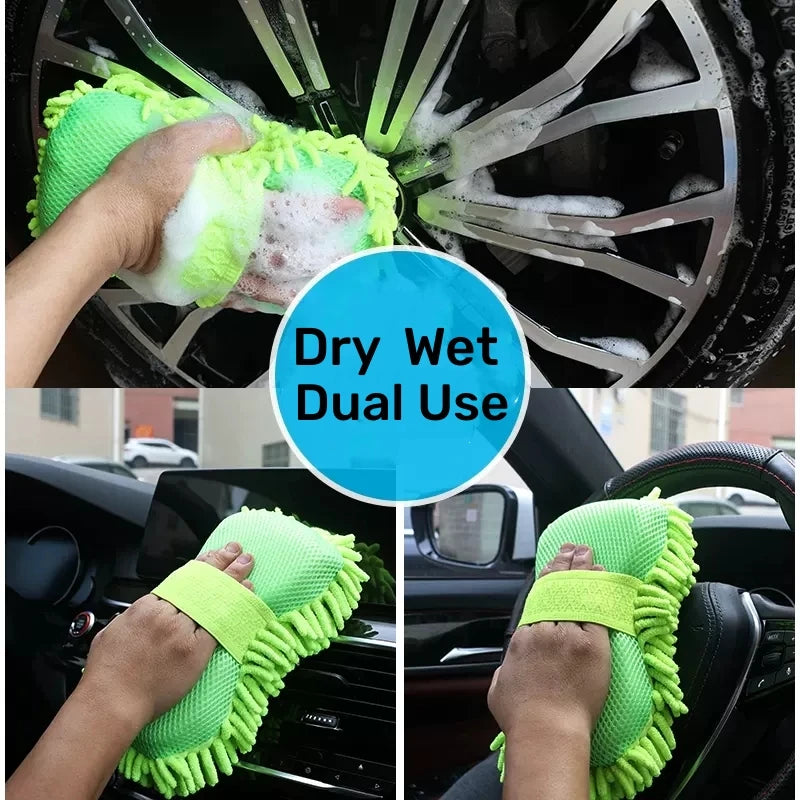 Microfiber Car Washer Sponge Cleaning Car Care Detailing Brushes Washing Towel Auto