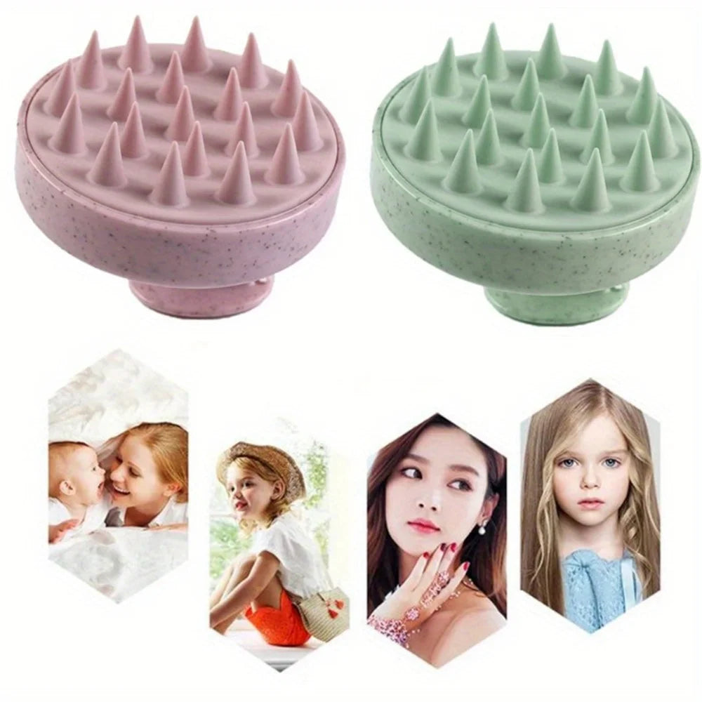 Silicone Shampoo Brush Body Massage Bath Shower Salon Hairdressing Tool Scalp Comb Hair
