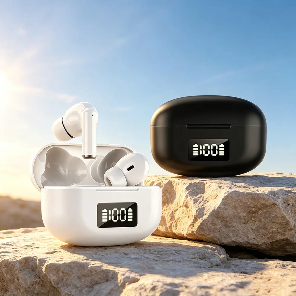 True Wireless In-Ear Headphones Sleek Design Comfortable Fit Premium Sound Gaming Earphones for Sport