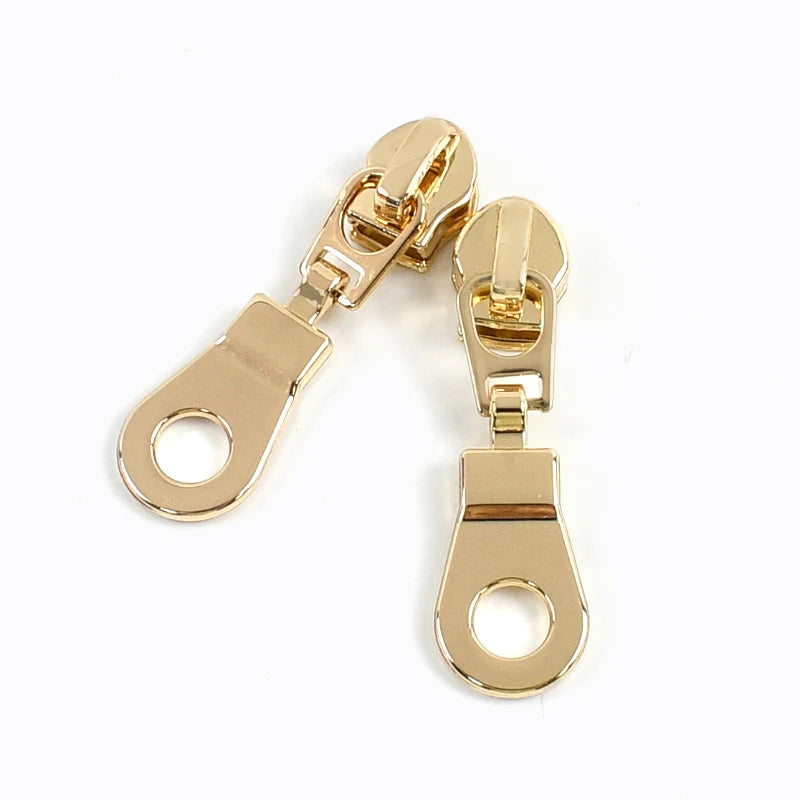 5# Zipper Sliders for Nylon Zippers Tape Bag Zips Pull Head Sewing Luggage Repair DIY