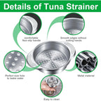 Stainless Steel Canning Strainer Tuna Can Press Food GradeCanning Colander