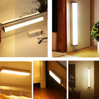 Night Lights Wireless LED Motion Sensor Lamp USB Rechargeable Magnetic For Wardrobe Room Closet Kitchen Aisle