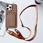 Crossbody Necklace Strap Card Holder Wallet Phone Case For iPhone 16 14 12 Pro Max 13 Mini 11 XS XR 7 8 Plus