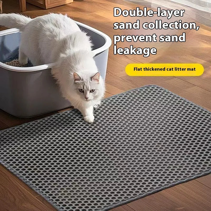 Cat Litter Mat 2-Layer Design Premium Sand Trapping Technology Waterproof Base Non-Slip