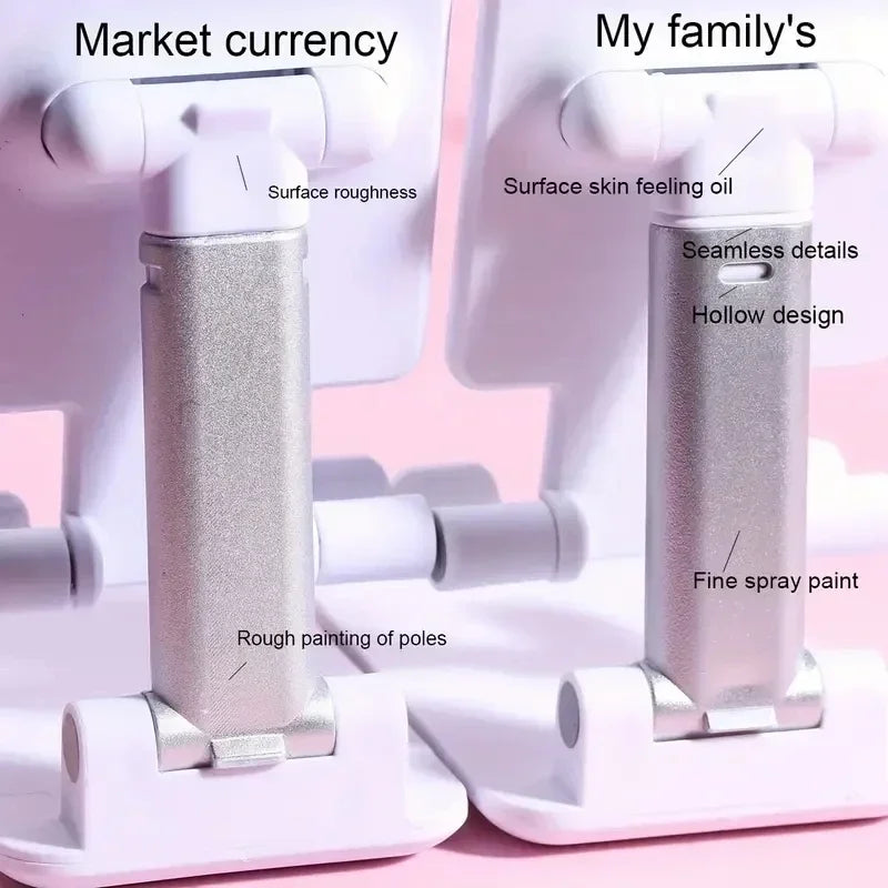 Cell Phone Stand, Adjustable Angle Height Phone Stand for Desk, Fully Foldable/Portable Phone Holder,