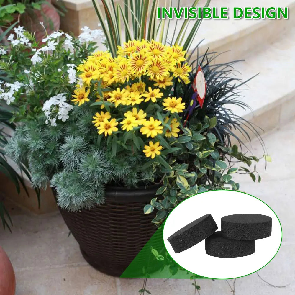 Flower Plant Pot Feet Invisible Round Flowerpot Riser Stands Self-adhesive Non-slip